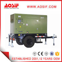 Generador móvil diesel silencioso verde 40kw 50kVA